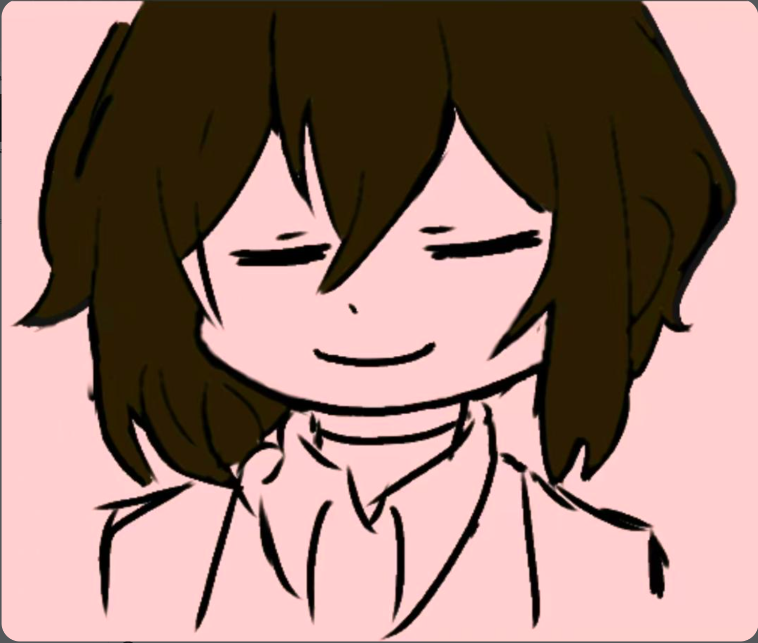 Portrait — girl smiling with closed eyes