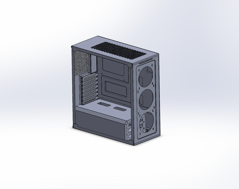 SolidWorks PC tower case model